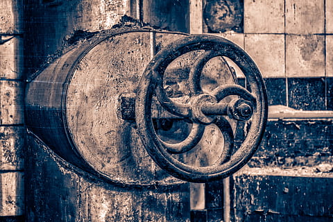 valve, wheel, industry, old, metal, factory, industrial plant HD wallpaper