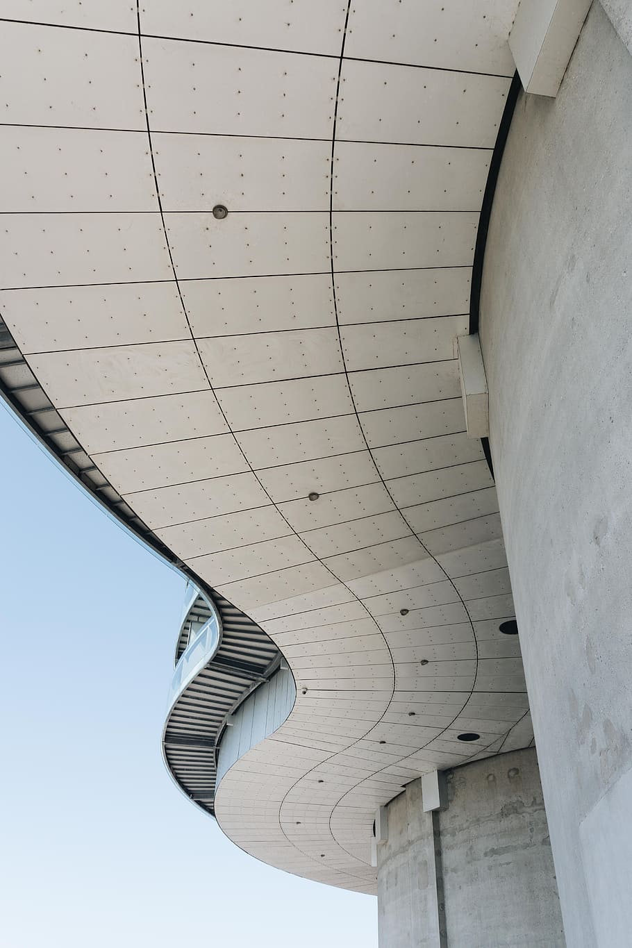 gray concrete building, architectural, architecture, curve, urban HD wallpaper