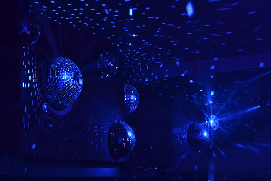 lights reflecting from disco ball, music, arts culture and entertainment HD wallpaper