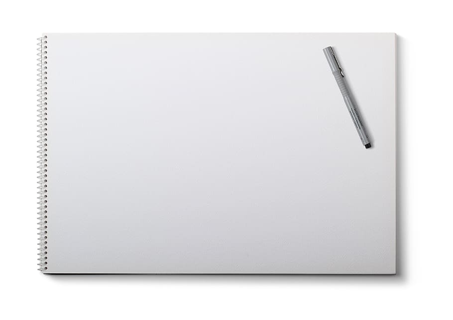 White Drawing Pad, art, artist, black and-white, blank, composition