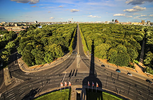 germany, berlin, victory column, tiergarten, brandenburger HD wallpaper