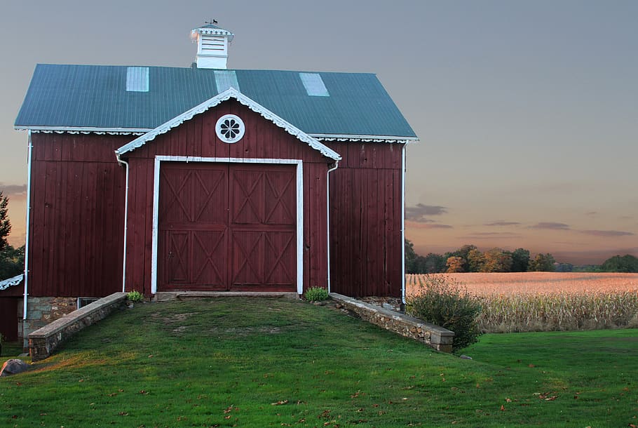 Photography of Barn, architecture, building, daylight, door, farm HD wallpaper