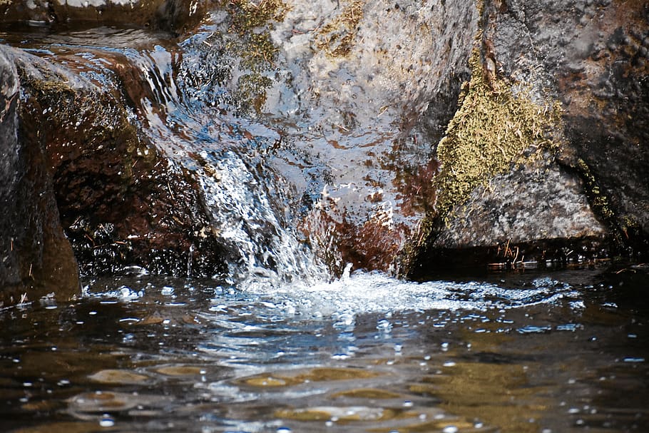 water, rocks, stream, waterfront, no people, rock - object HD wallpaper