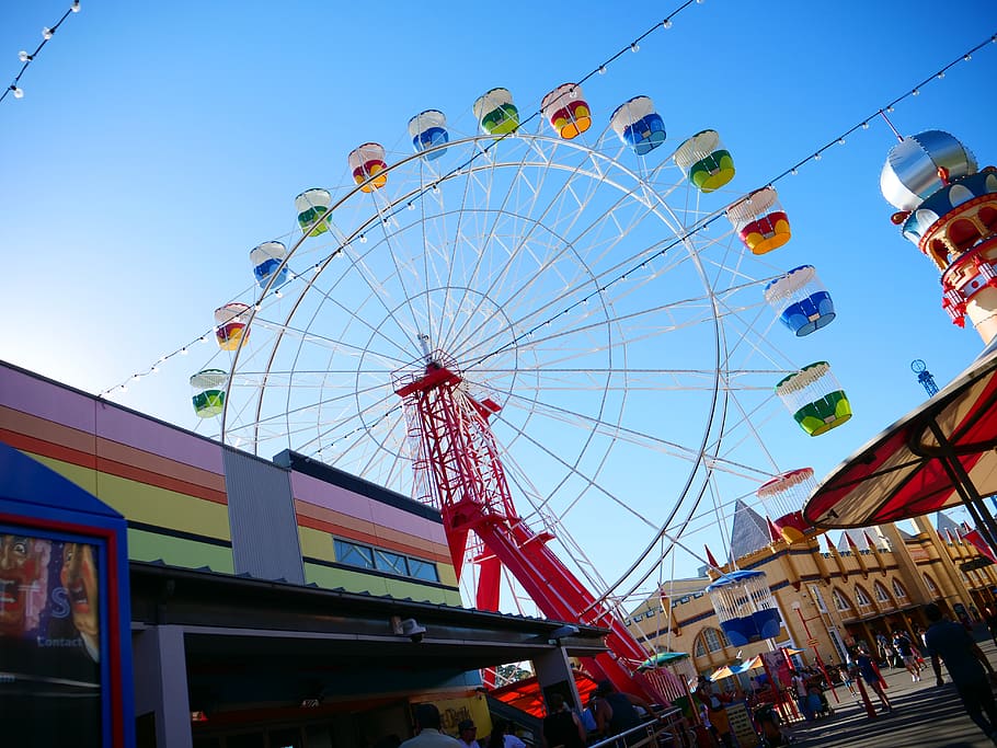 australia, sydney, amusement park, amusement park ride, arts culture and entertainment HD wallpaper