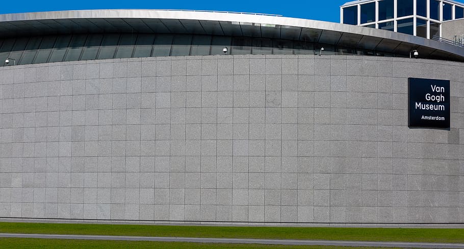 Van Gogh Museum, amsterdam, netherlands, garage, brick, window HD wallpaper