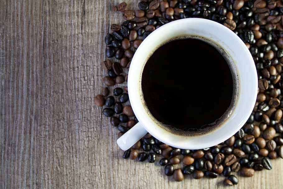 coffee, cup, coffee cup, caffeine, hot, coffee beans, drink HD wallpaper