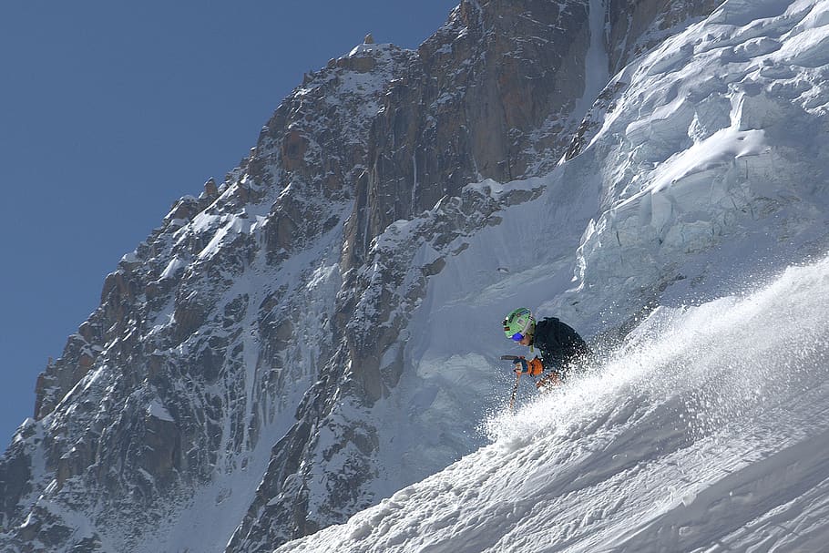 child, ski, ride, chamonix, sport, mountain, leisure activity HD wallpaper