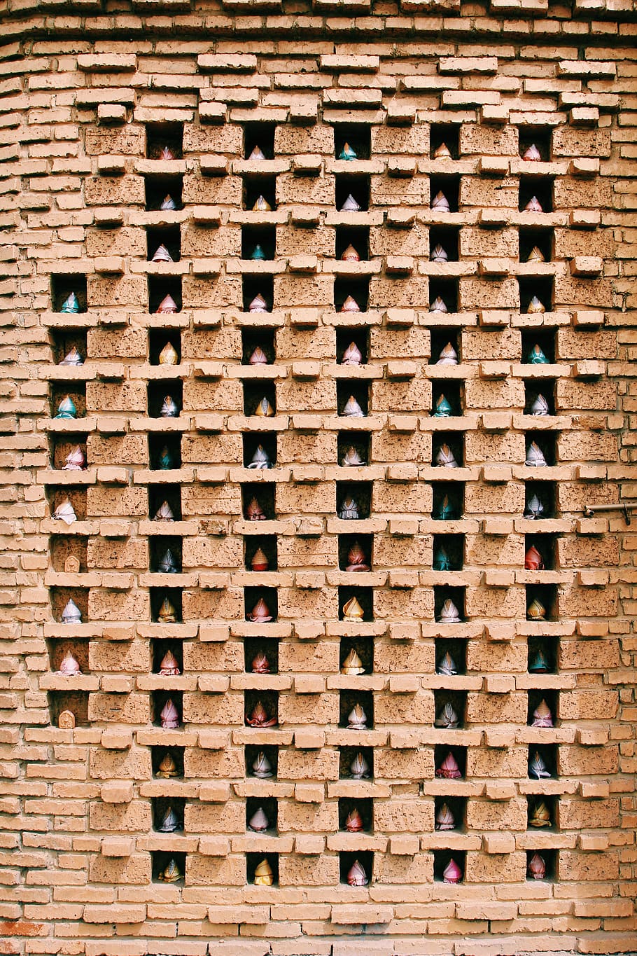 brick, buddha, full frame, backgrounds, no people, wood - material HD wallpaper
