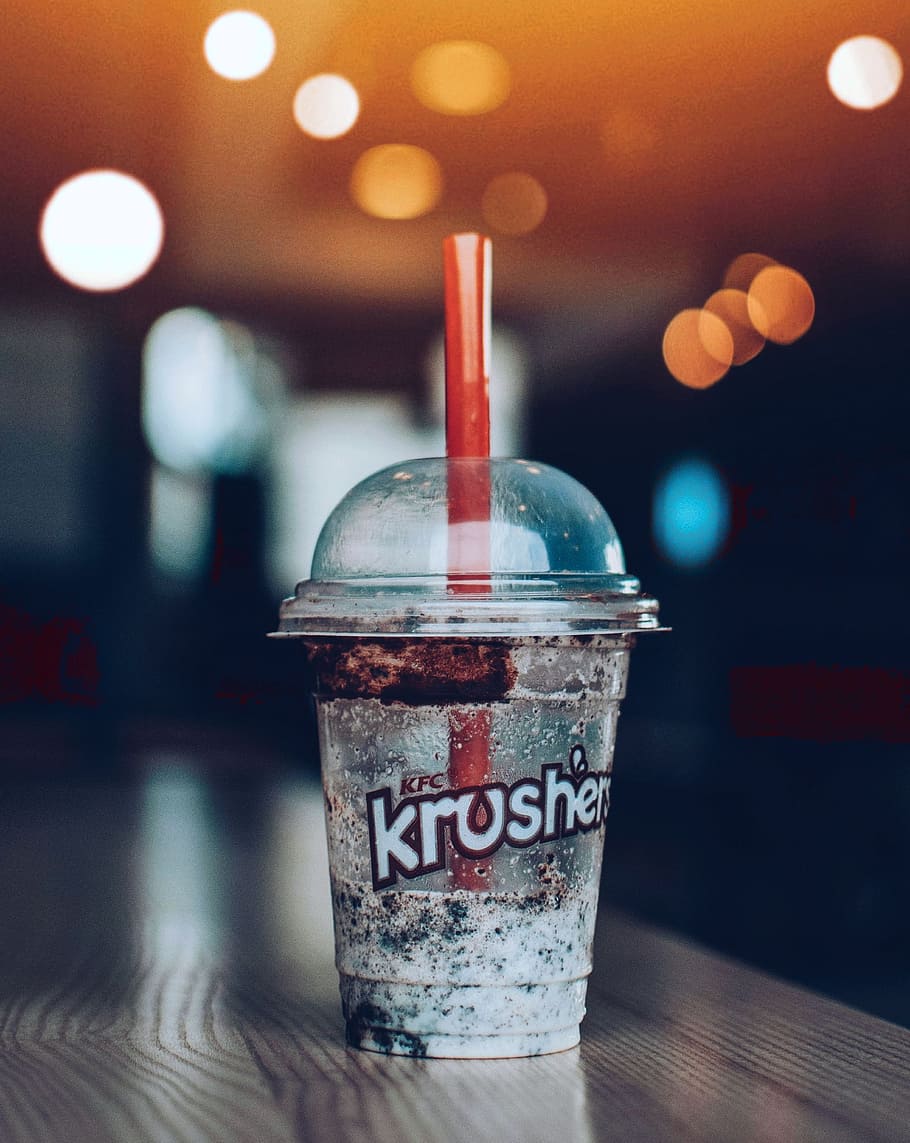 Selective Focus Photography Of Disposable Cup, beverage, cold drink HD wallpaper