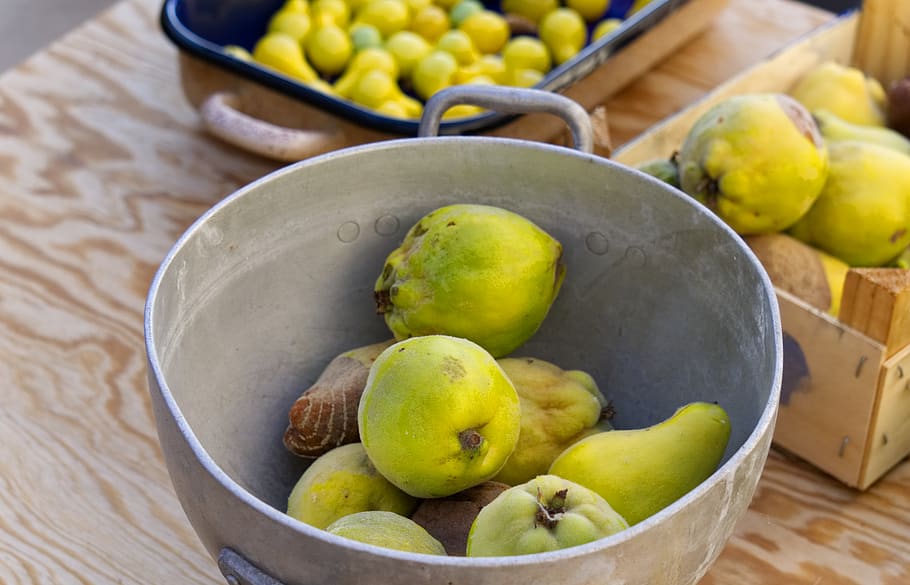quince, fruit, yellow, tree, nature, harvested, collected, read on HD wallpaper