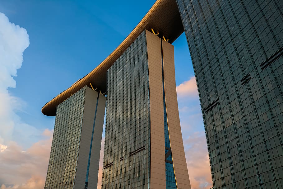 Marina Bay, office building, town, high rise, urban, city, architecture HD wallpaper