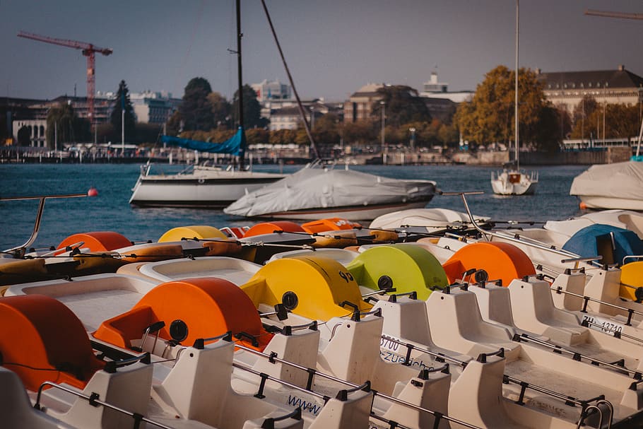yacht on dock, vessel, boat, watercraft, transportation, furniture HD wallpaper
