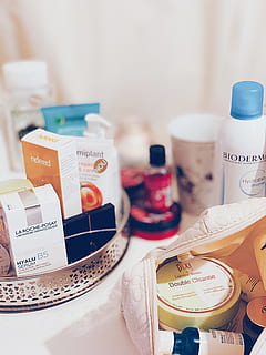 cosmetics, bottle, text, label, deodorant, box, pottery, carton HD wallpaper