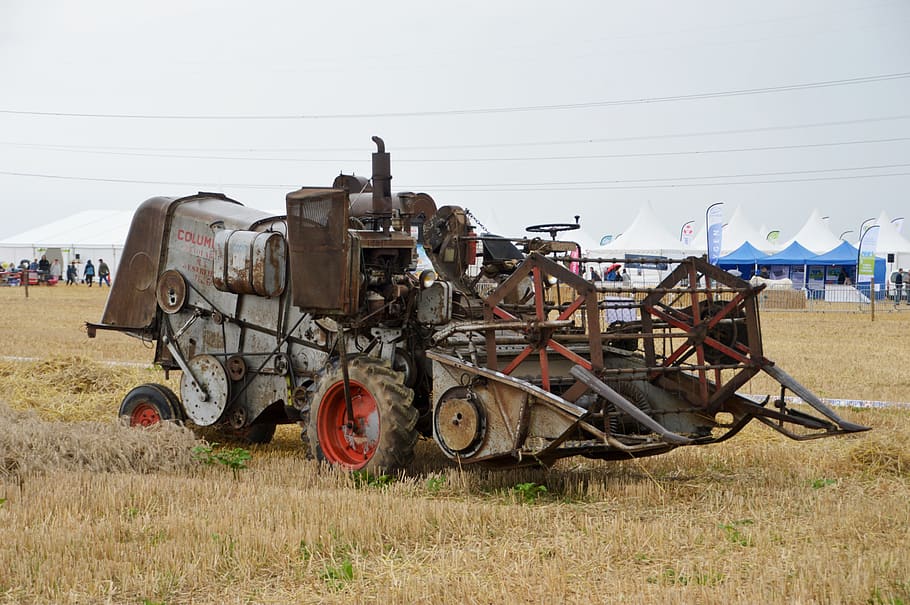 moissonneuse batteuse, agriculture, vehicle, machine, farm HD wallpaper