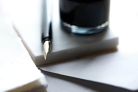 pen, paper, write, business, work, letter, office, indoors HD wallpaper