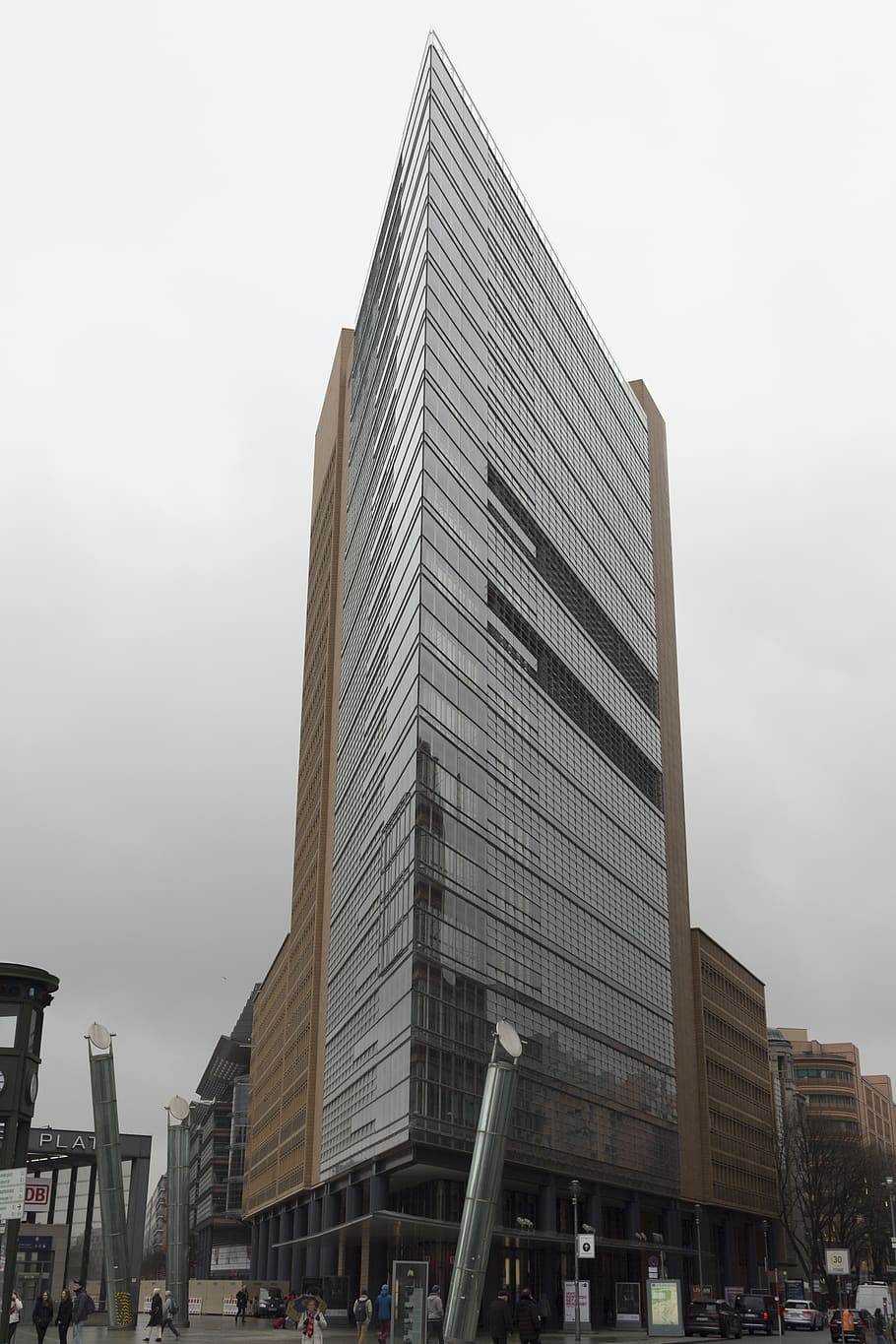 berlin, germany, skyscraper, architecture, mirror, glass, modern HD wallpaper