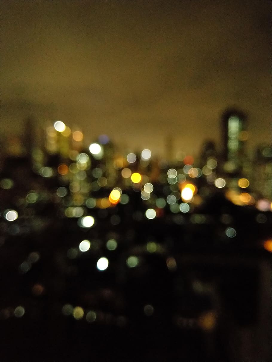 india, mumbai, #Bokeh, illuminated, city, defocused, night