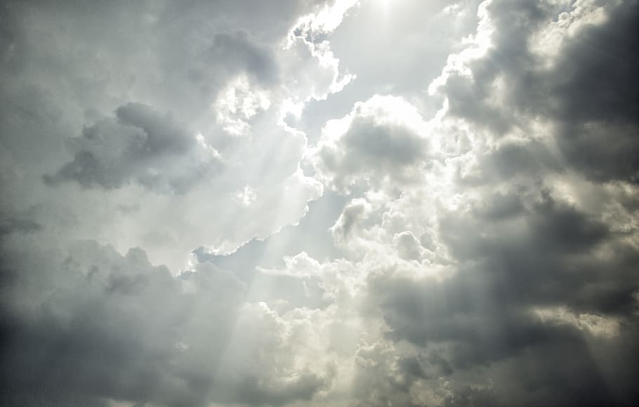 clouds, sky, sun, cloud - sky, beauty in nature, cloudscape HD wallpaper