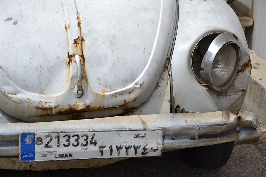 lebanon, beirut, old car, text, metal, no people, communication