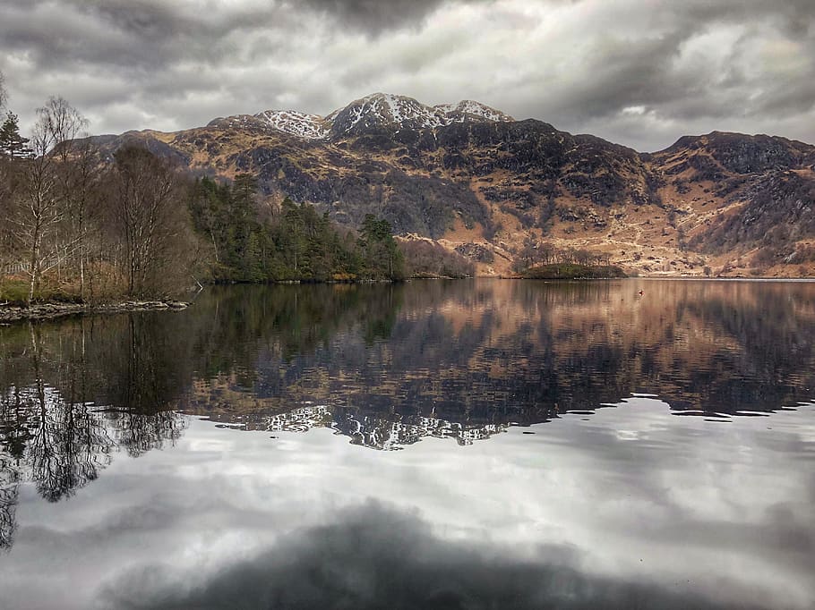 scotland, loch katrine, lake, landscape, nature, mountain, water, HD wallpaper