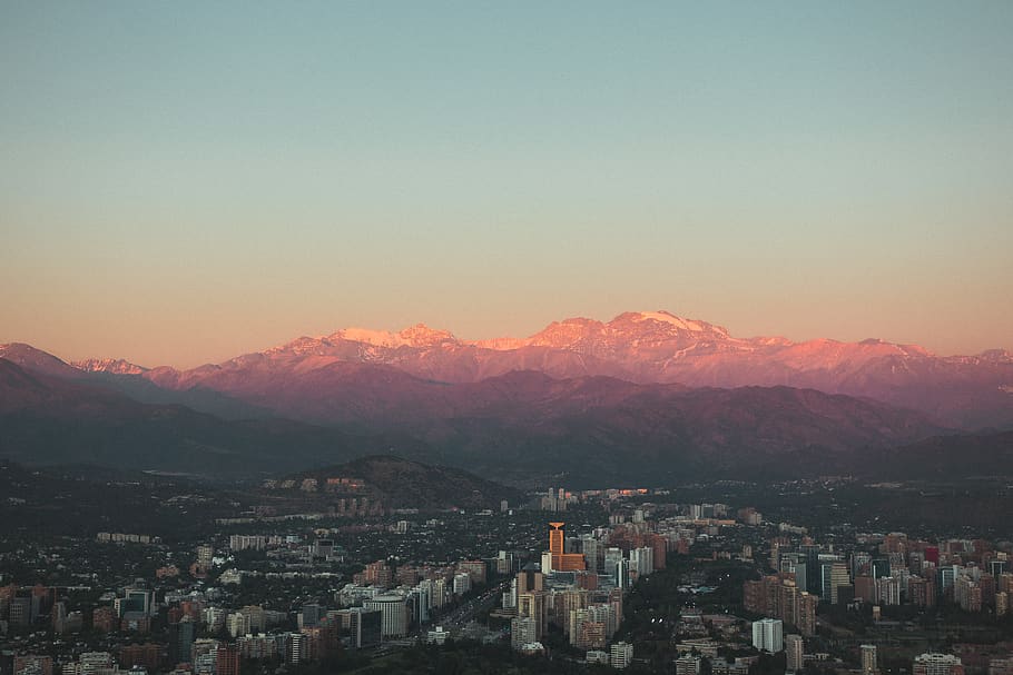 architecture, sky, building exterior, city, mountain, built structure HD wallpaper