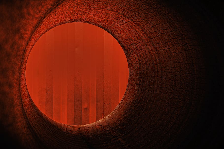 pipe, red, no people, geometric shape, circle, textured, indoors HD wallpaper