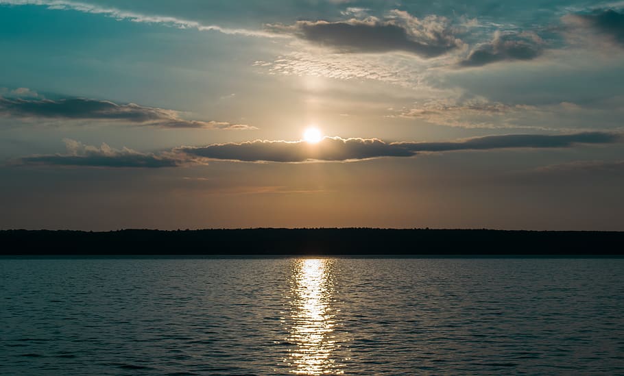 light, flare, sunlight, nature, outdoors, portage lake, sky HD wallpaper
