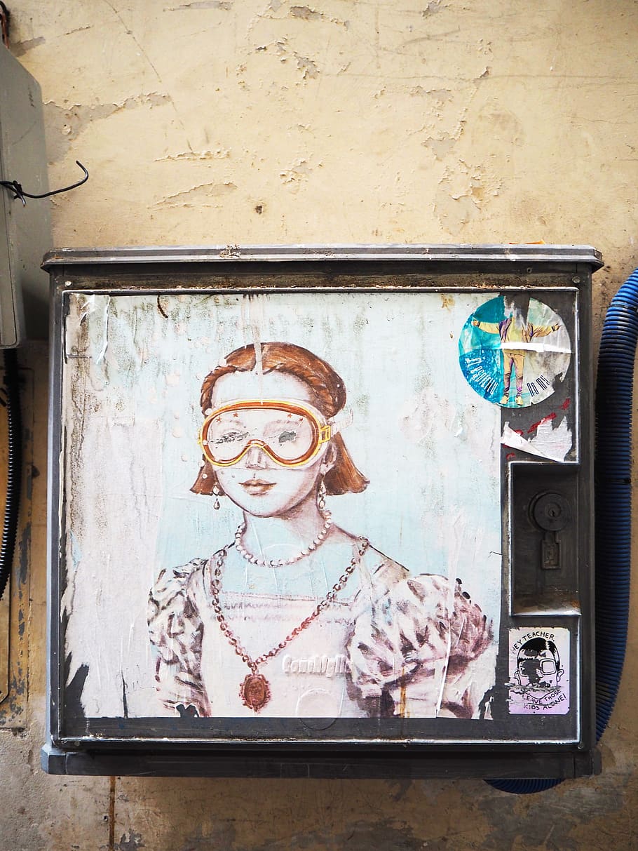 black and white bbox, label, sticker, text, italy, florence, art HD wallpaper