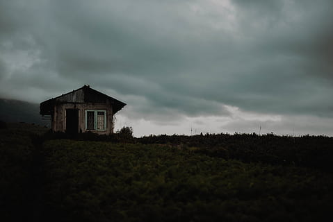 brown house under cloudy sky, cottage, housing, building, indonesia HD wallpaper