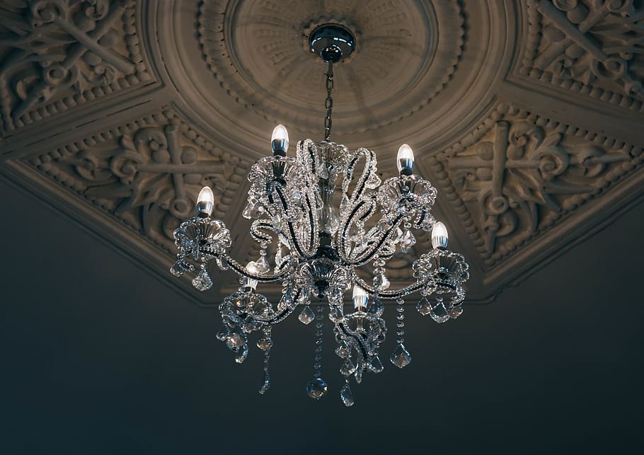 lights, low angle view, chandelier, indoors, lighting equipment HD wallpaper