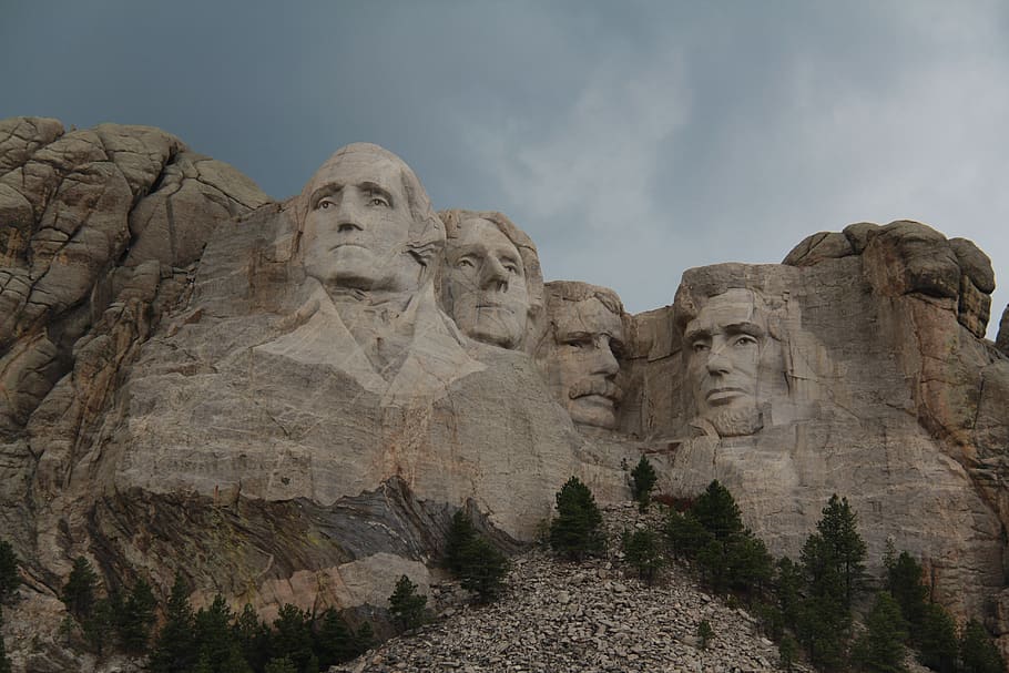 Mount Rushmore, sculpture, human representation, male likeness HD wallpaper