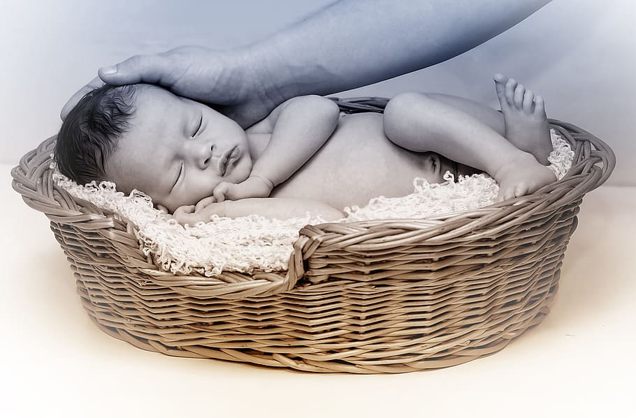 Newborn Baby Sleeping - Smooth Colors, care, child, daughter, HD wallpaper