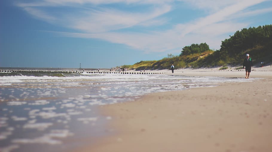 Photo Of Shore , beach, ocean, sand, sea, seascape, seashore HD wallpaper