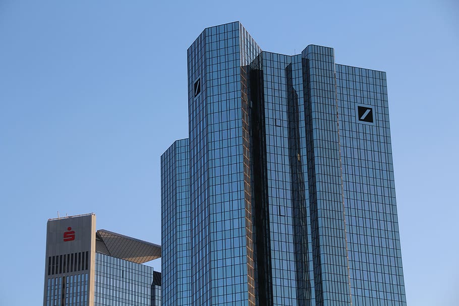 frankfurt, germany, deutsche bank, office building exterior, HD wallpaper