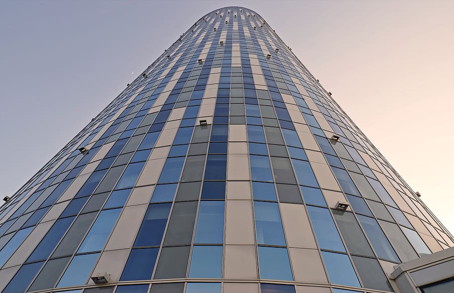 Low-angle Photography of Mirror Building, architectural design HD wallpaper