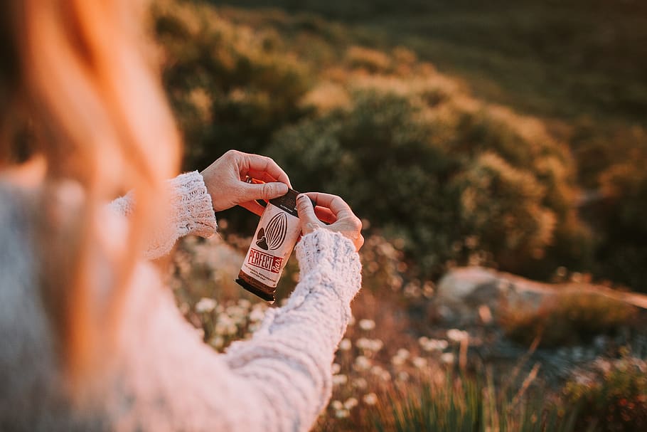 human, person, tin, drink, soda, beverage, can, outdoors, nature HD wallpaper