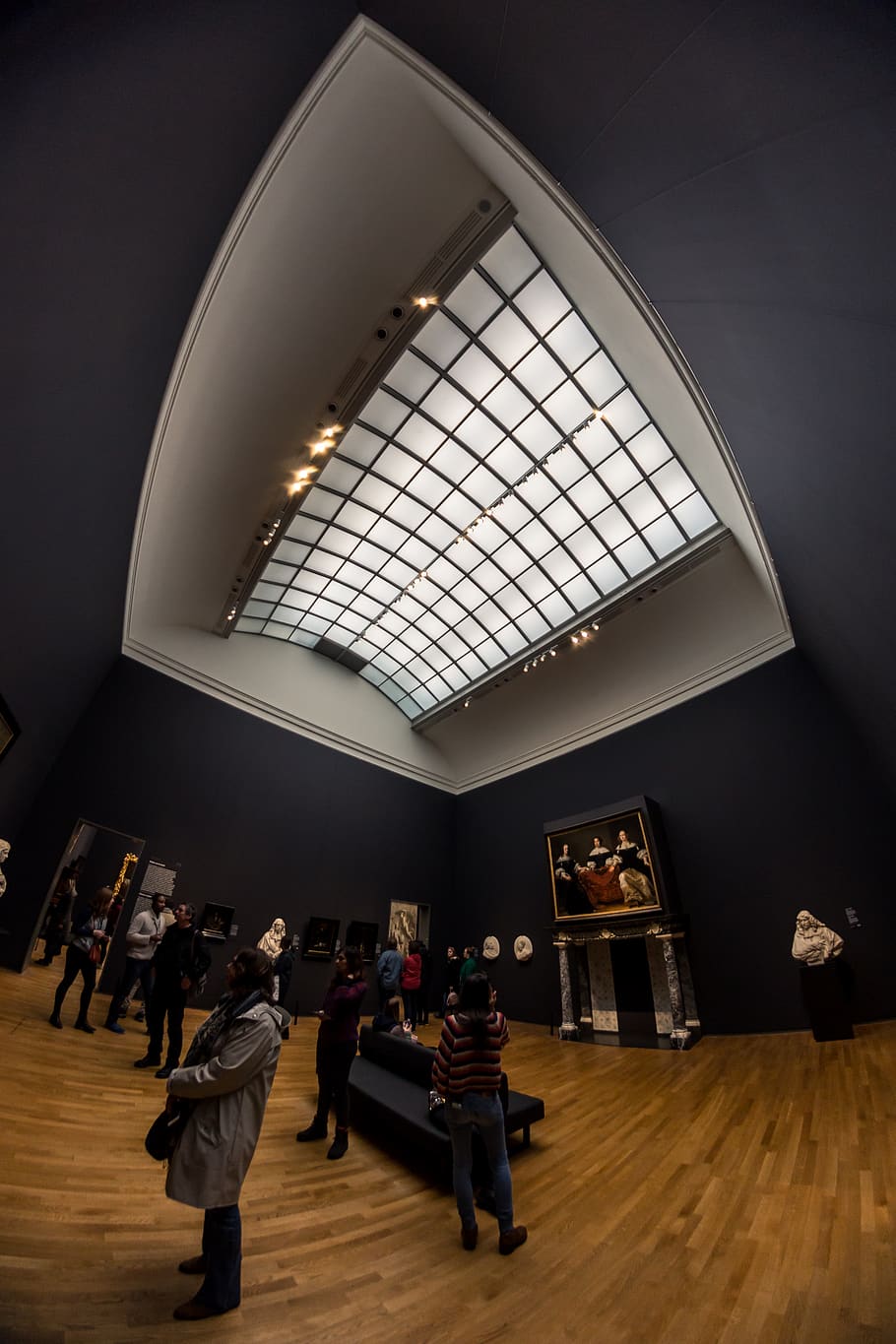 people in museum, person, human, building, architecture, flooring HD wallpaper