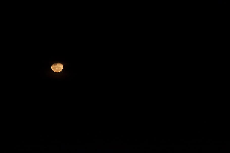 nature, sky, night, moon, light, dark, satellite, black, sphere HD wallpaper