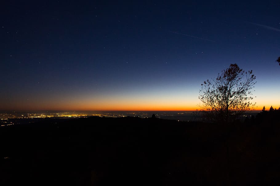 sunset, twilight, evening, landscape, sky, nature, summer, scenic HD wallpaper