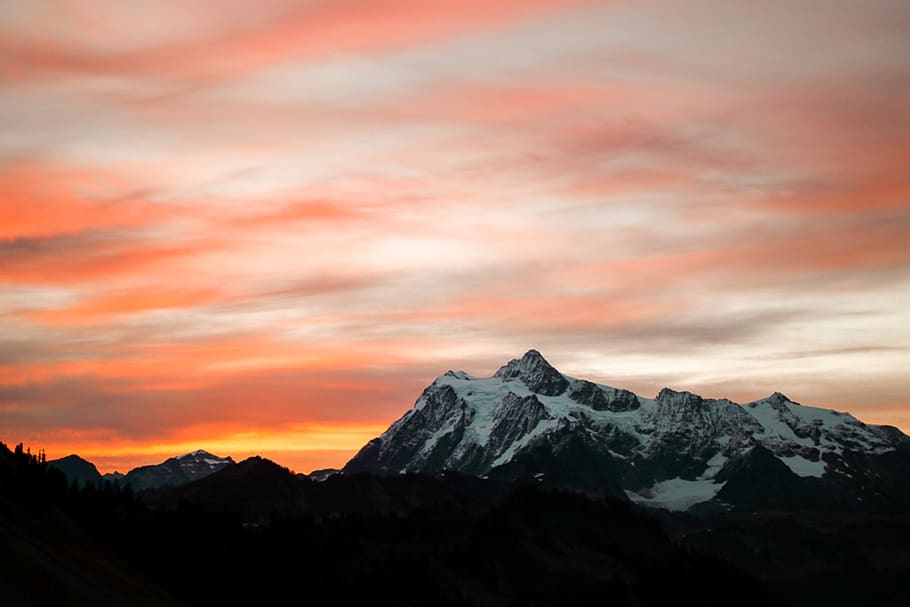 snow covered mountain, peak, mountain range, nature, outdoors HD wallpaper