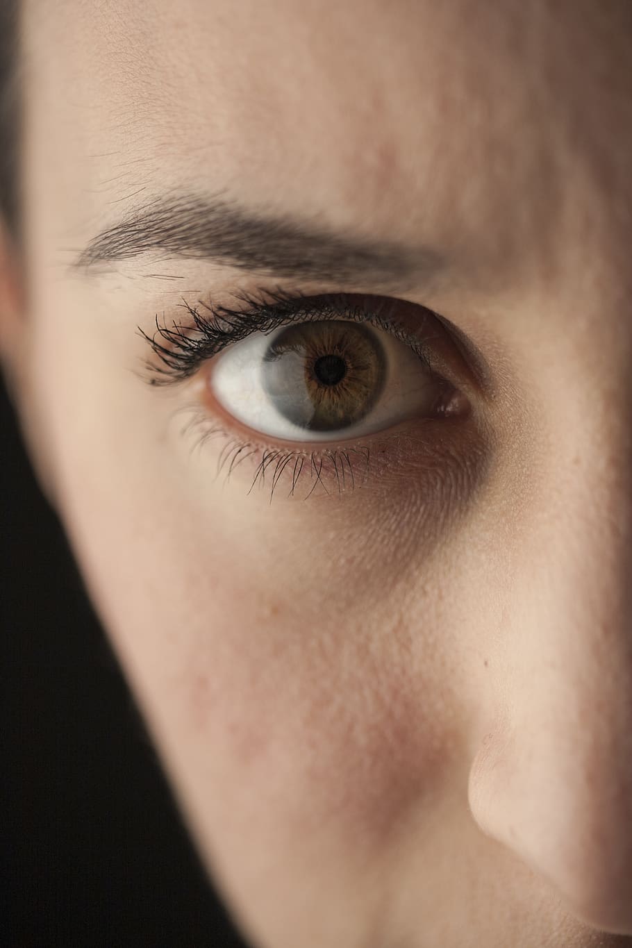 Close-up Photo of Right Person Eye, brown, eyeball, eyelash, eyesight HD wallpaper