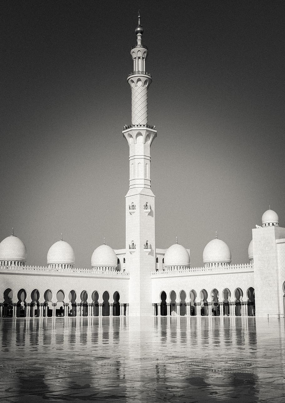 holly place, architecture, abu dabi, mosque, built structure, HD wallpaper