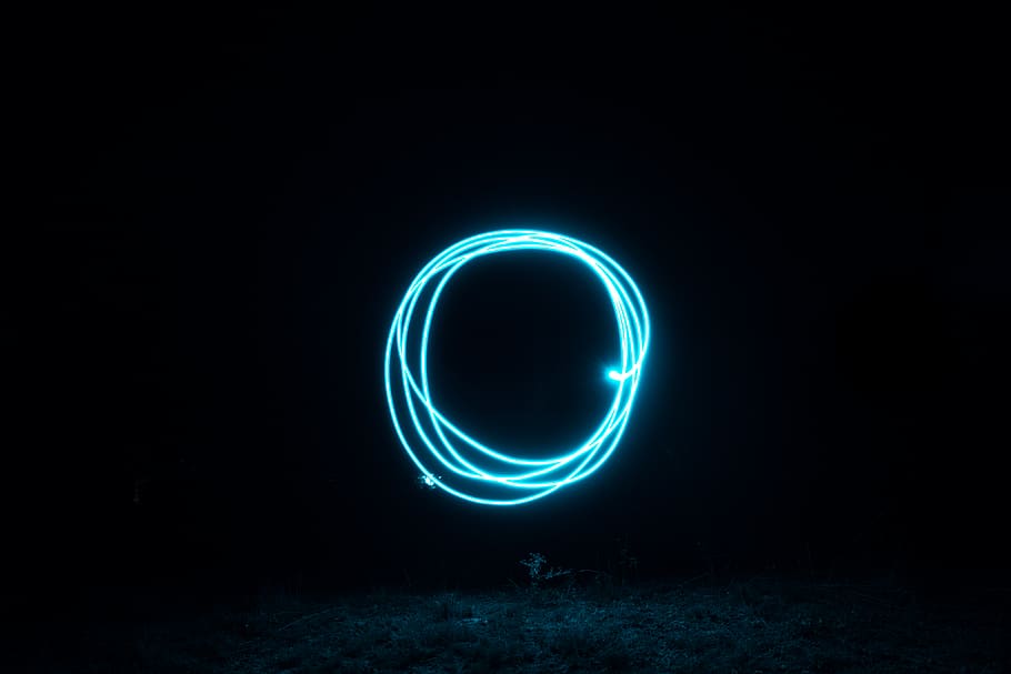 blue LED string light, illuminated, glowing, night, light - natural phenomenon HD wallpaper