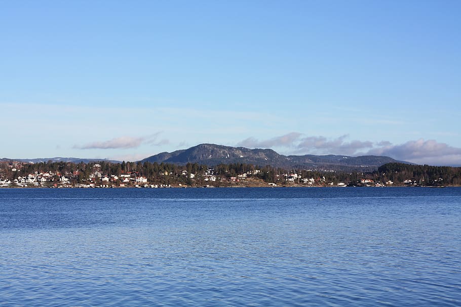 water, sky, scenics - nature, beauty in nature, mountain, tranquil scene HD wallpaper