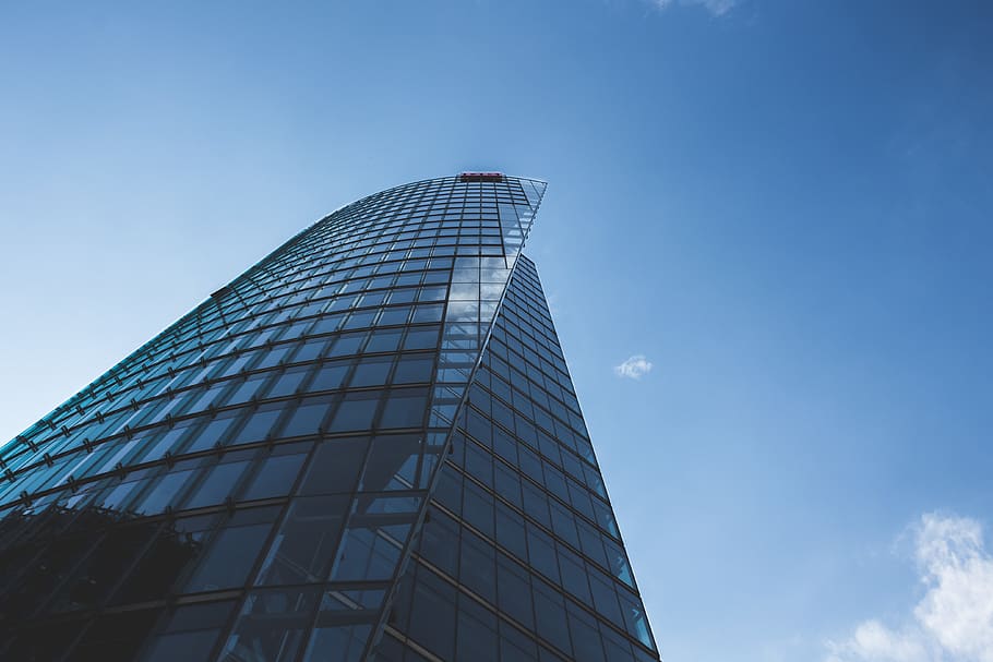 germany, berlin, bahntower, reflections, skyscraper, blue, built structure HD wallpaper
