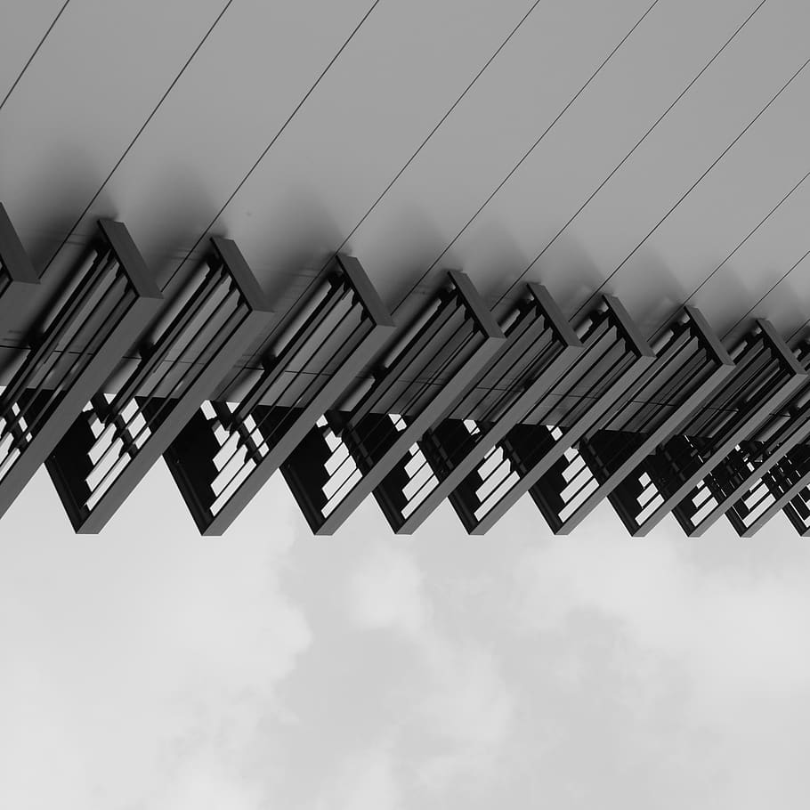 architecture, abstract, sky, low angle view, no people, technology HD wallpaper