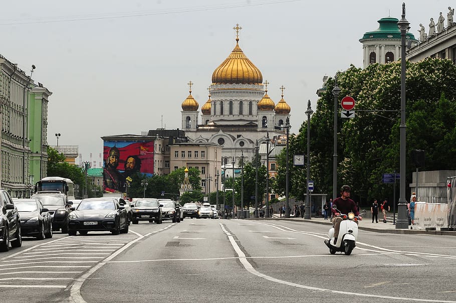 russia, moscow, building exterior, architecture, transportation HD wallpaper