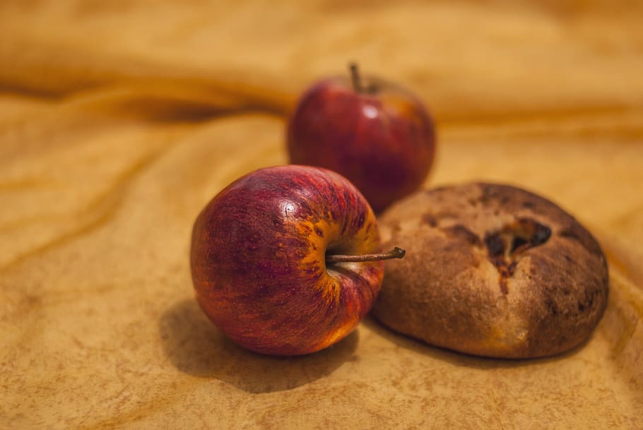 bread, fruit, apple, delicious, healthy, food, healthy eating HD wallpaper