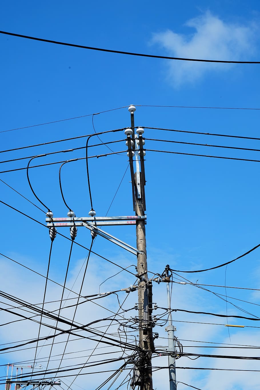 electricity pole, wire, wires, facility, utility, electricity wire HD wallpaper