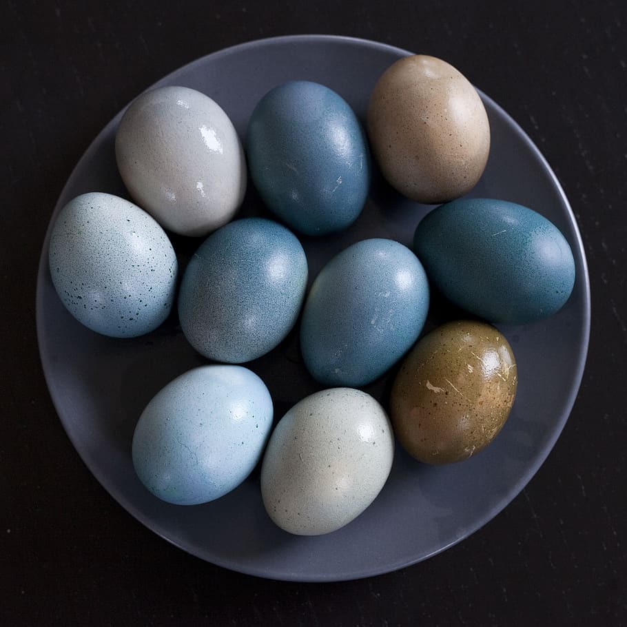 egg, eggs, easter, easter eggs, breakfast, colored, blue, eco-friendly HD wallpaper